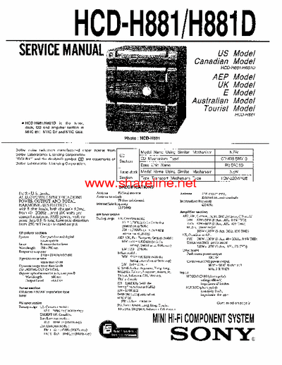 SONY HCD-H881 S.M.